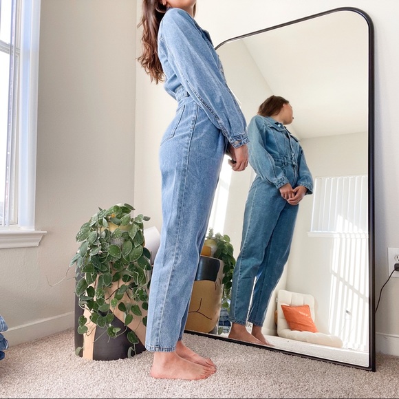 Structured Denim Jumpsuit - Picture 6 of 8